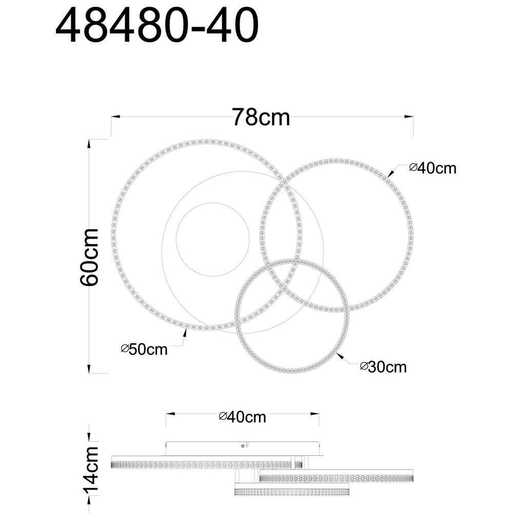 Lampe de plafond brun sable Sanford Round Globo 9007371589739