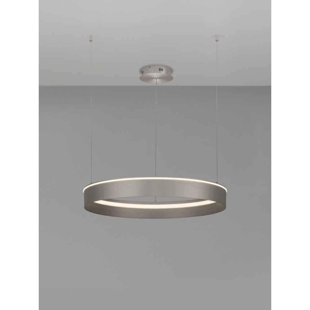 Lampe pendante moderne Olivia nickel Ø 78cm Lyora 5212017494221