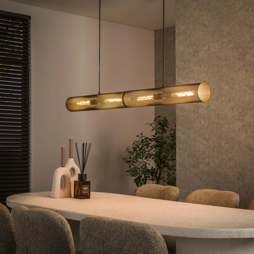 Lampe suspendue tubulaire Tube 4-lumière - Noir arctique