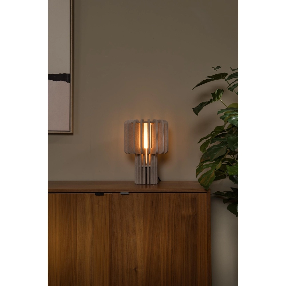 Lampe de table de conception Rollo brun sable Lucide 5411212452863