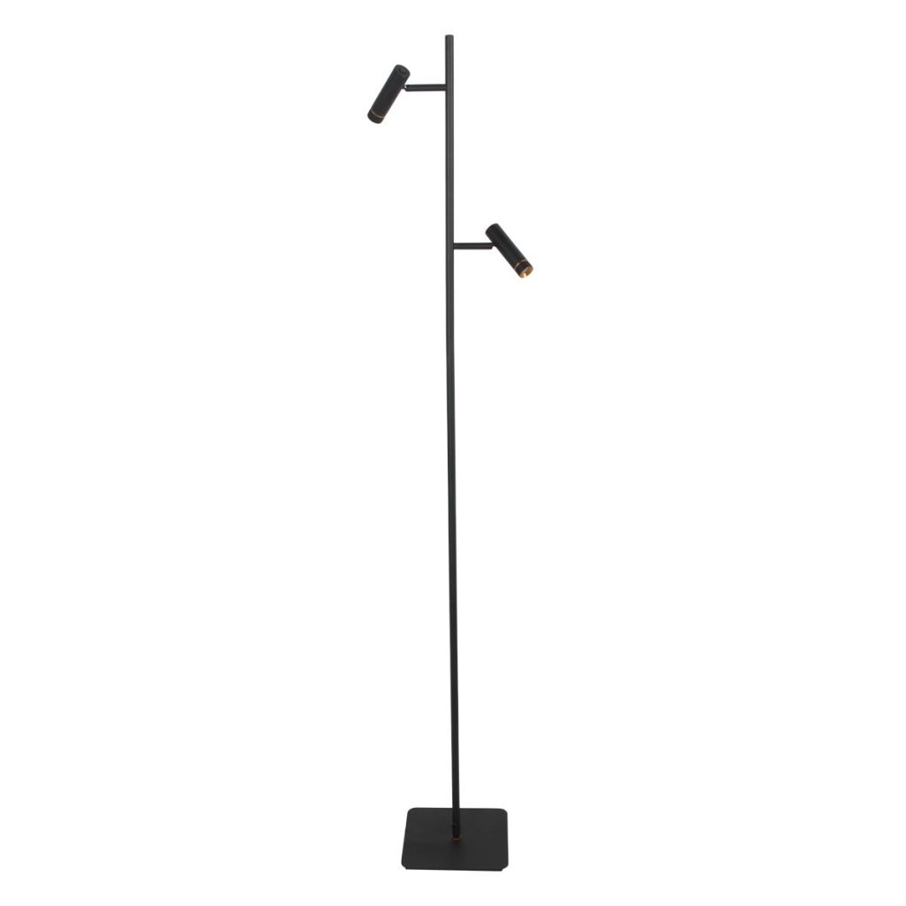 Lampe sur pied à deux lampes Lumo Noir Steinhauer 8712746184686