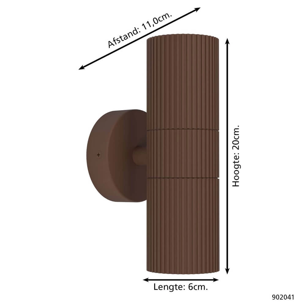 Spot monté en surface Tomelloso Up & Down Brun rouille Eglo 9008606356010