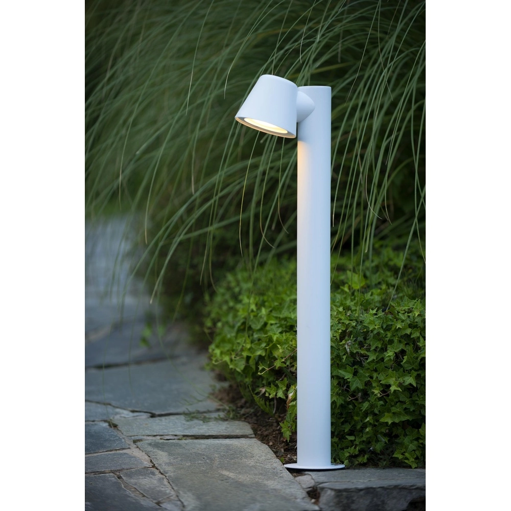 Lampe de jardin Dingo-Led IP44 blanc Lucide 5411212144119