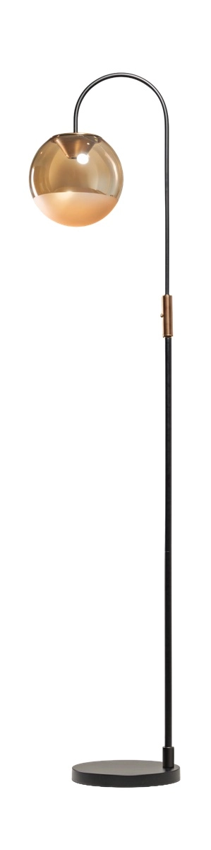 Lampe sur pied avec boule en verre Yvonne