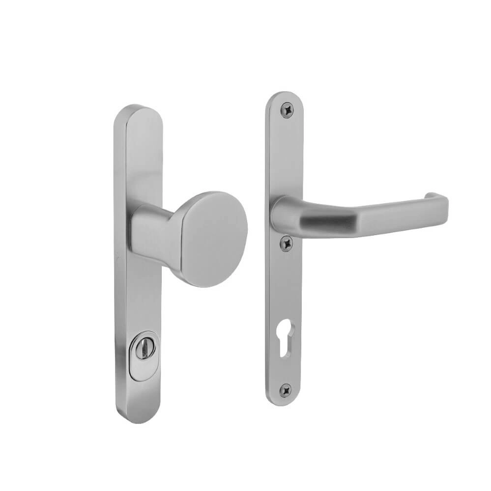 Ferrures de porte d’entrée Vurano PC étroit de 92 mm de protection contre la traction en aluminium Ferrures de porte d’entrée Vurano PC étroit de 92 mm de protection contre la traction en aluminium