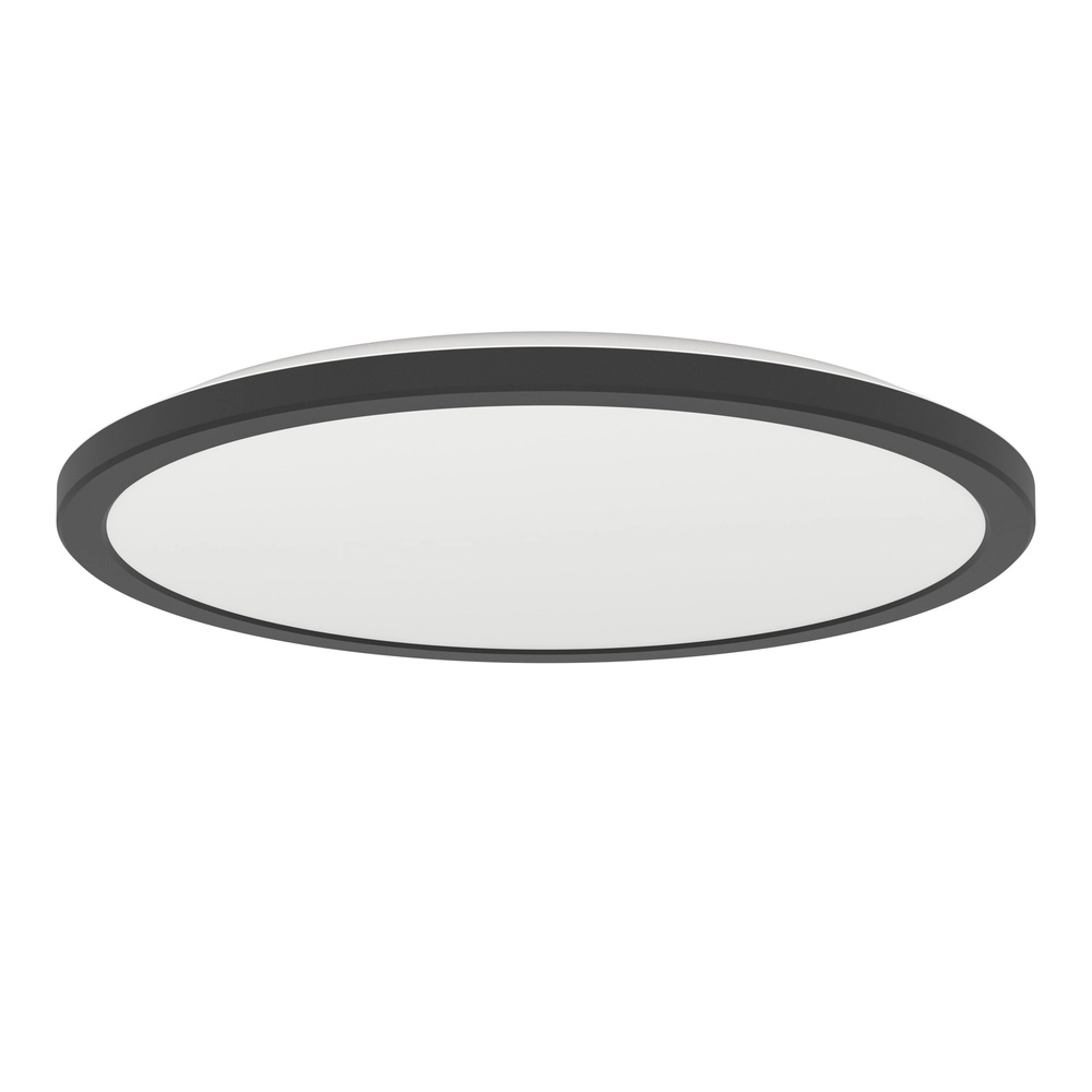 Lampe de salle de bain intelligente Rovito-Z rond - noir - Ø 38,9cm