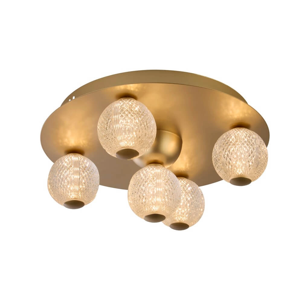 Plafonnier 5 lumières Asteroid or Plafonnier 5 lumières Asteroid or