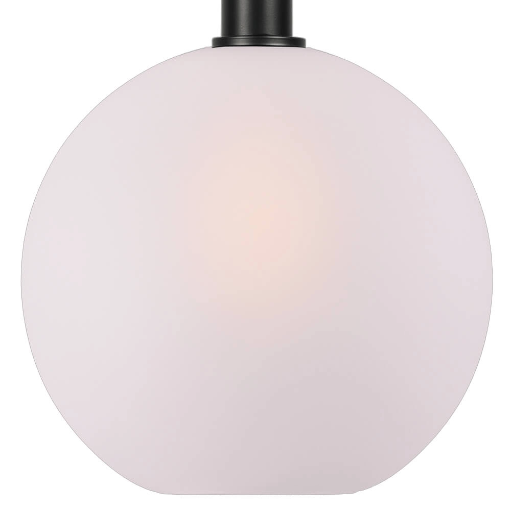 Lampe suspendue Ø 30cm Bella 2 Noir avec verre blanc mat Masterlight 8718121334356