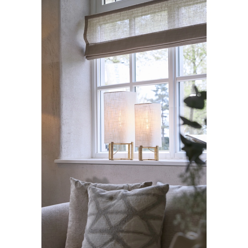 Lampe de table Wyn 50,5 cm - corde crème avec aspect bois Light & Living 8717807792572