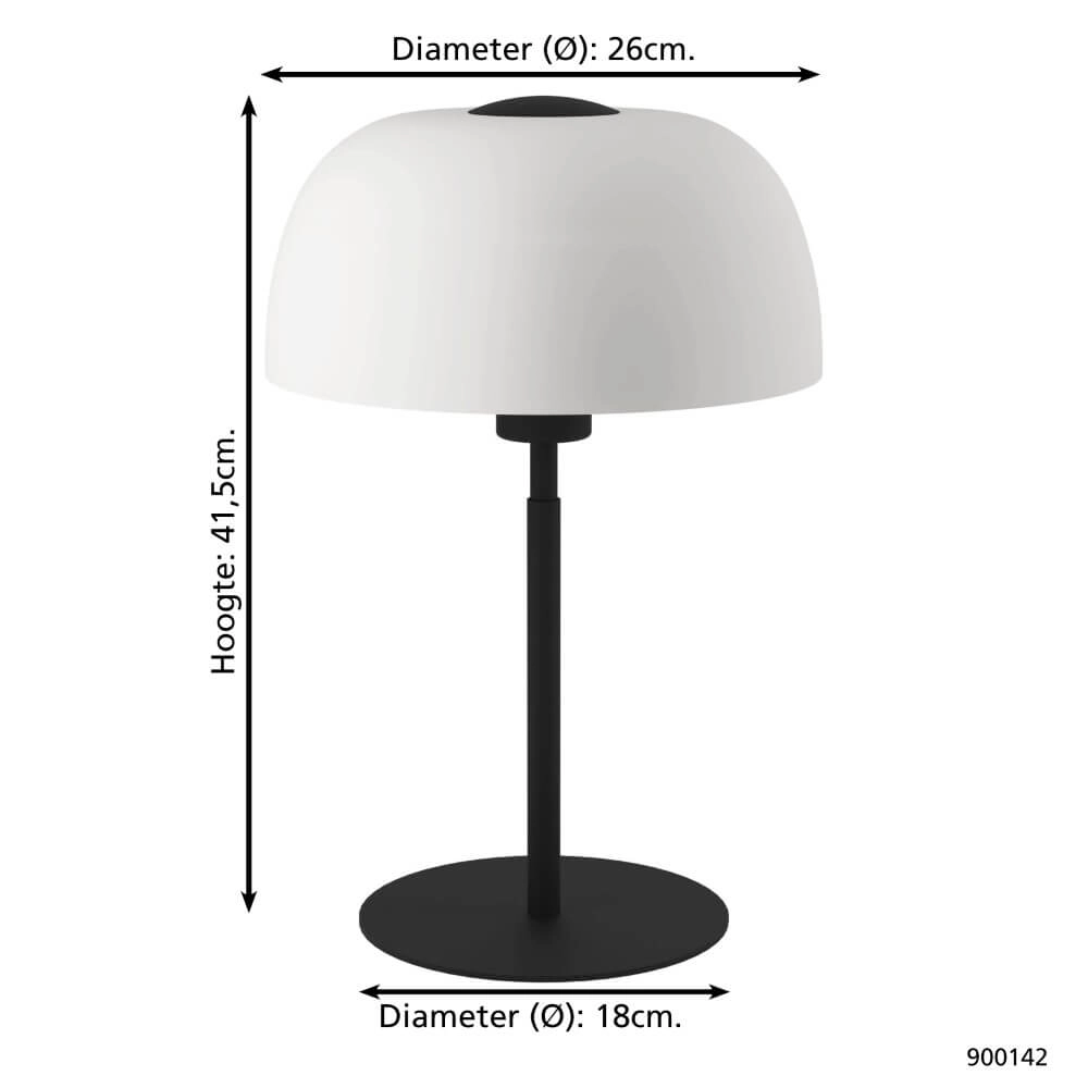 Lampe à poser design Solo 2 noir Eglo 9008606235353