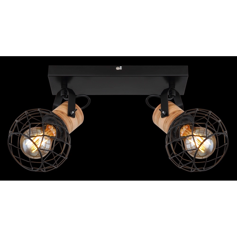 Lampe murale Lacky 2-noir clair Globo 9007371417360