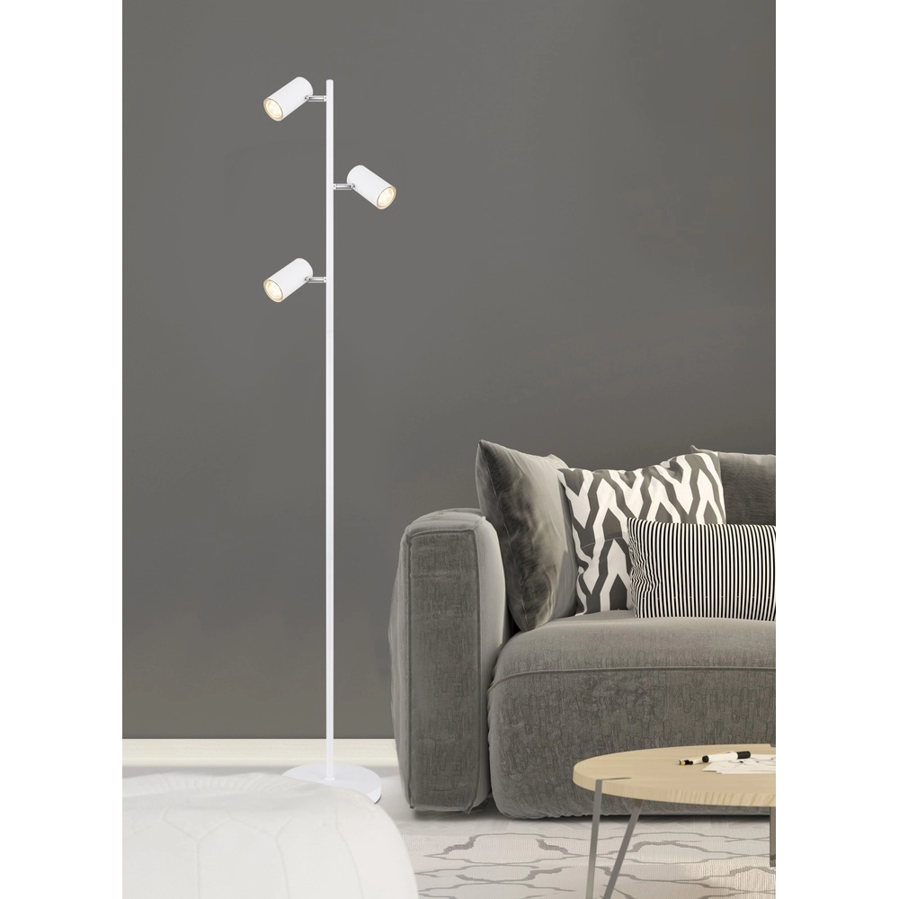 Lampe sur pied à 3 lumières Robby Blanc Globo 9007371422876