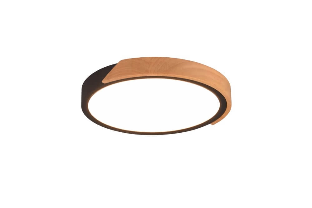 Plafonnier LED noir Jano Ø 32 cm Trio 4017807541427