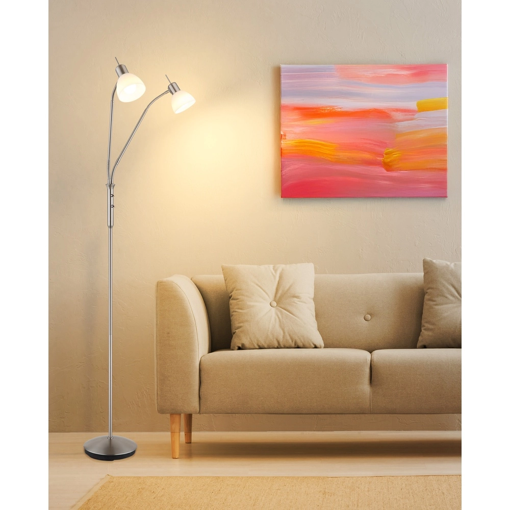 Lampe de lecture à 2 lumières Malte nickel Globo 9007371447541