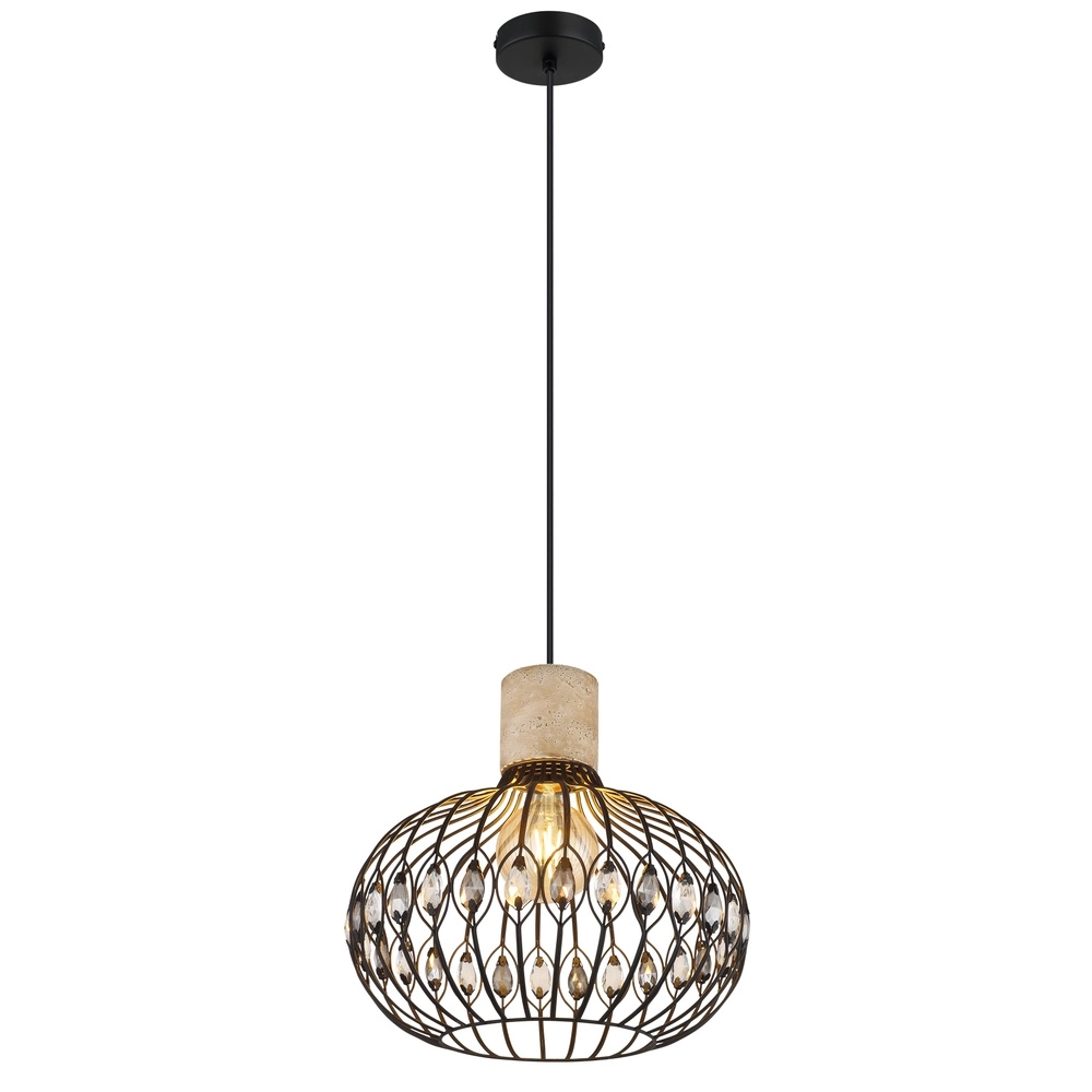 Lampe suspendue Dorthy Country Black