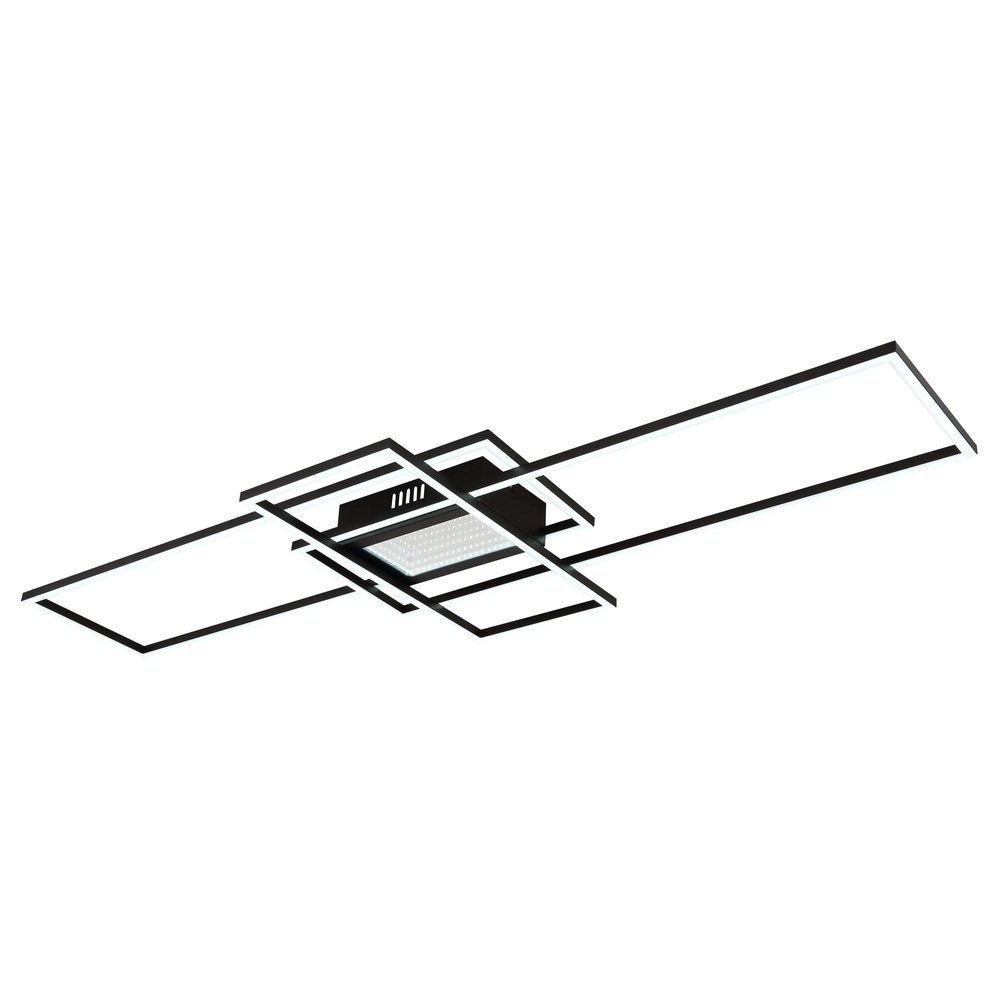Lampe de plafond moderne Saunders Rectangle noir110cm Globo 9007371481354