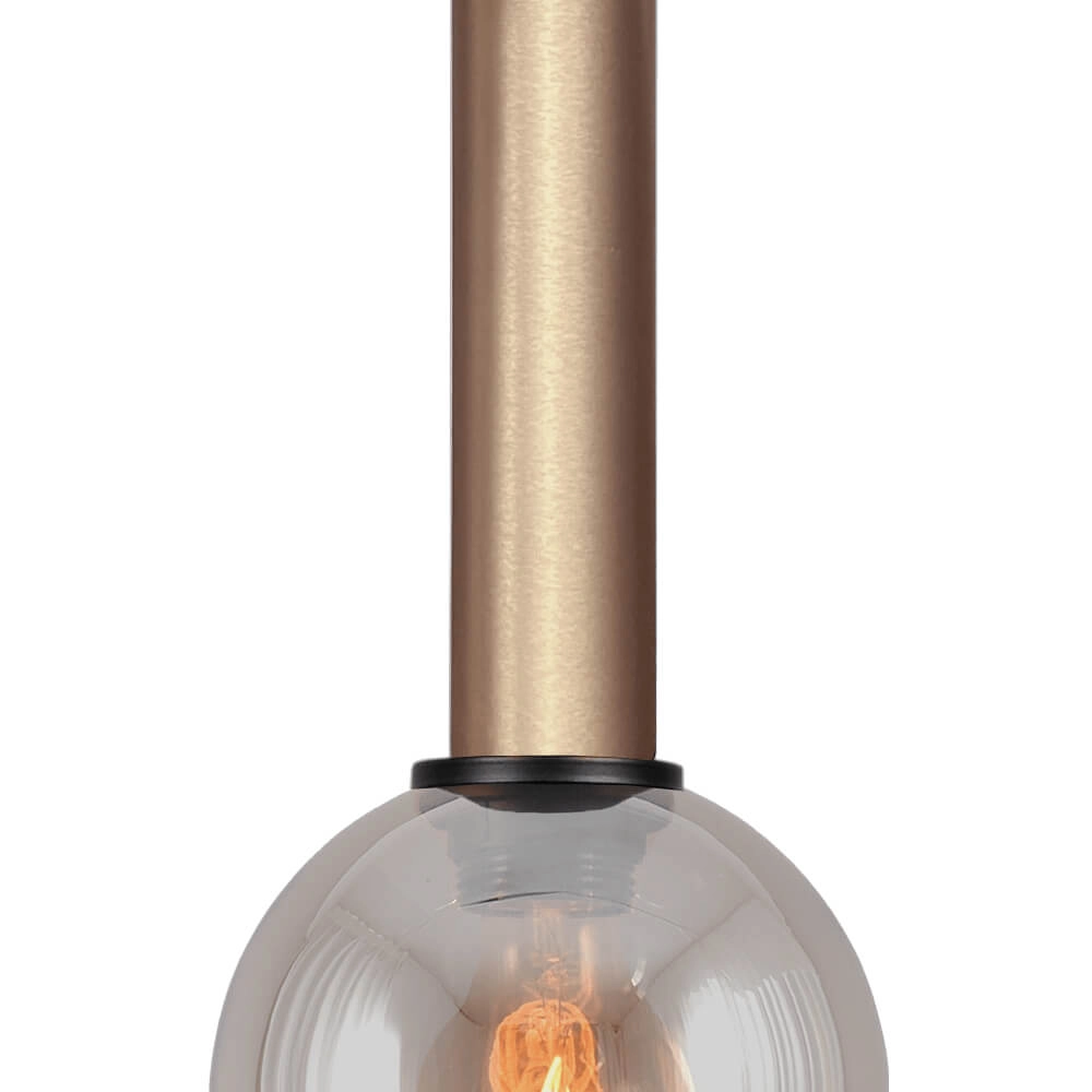 Lampe suspendue Ø 15cm Bella 2 Laiton doré avec verre doré Masterlight 8718121333915