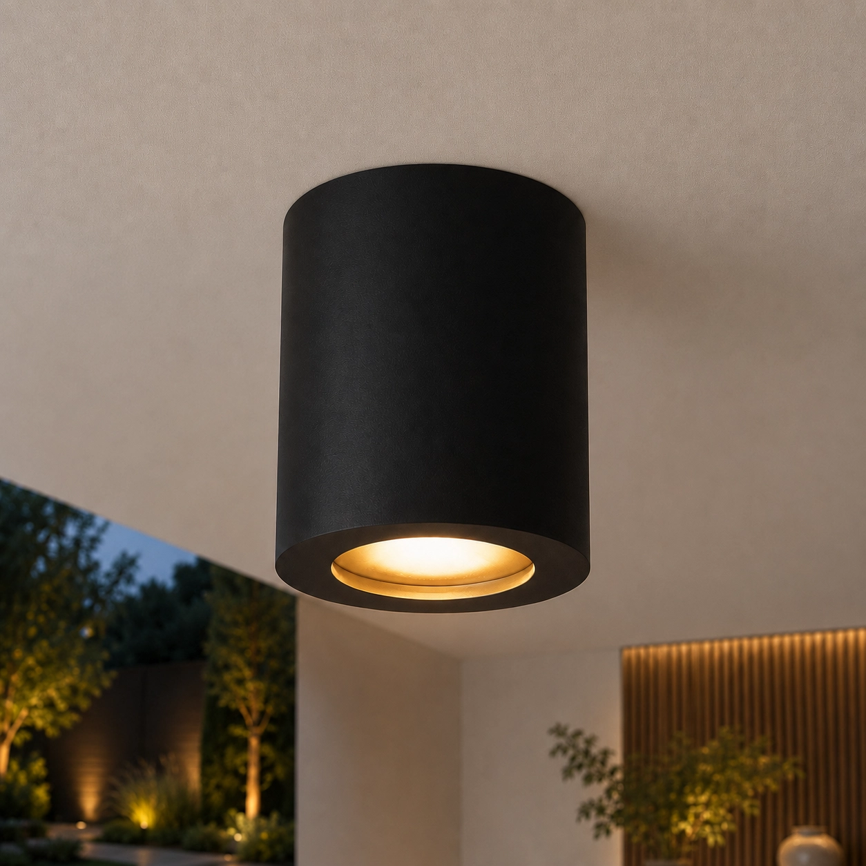 Lampe de salle de bain Redondo noir