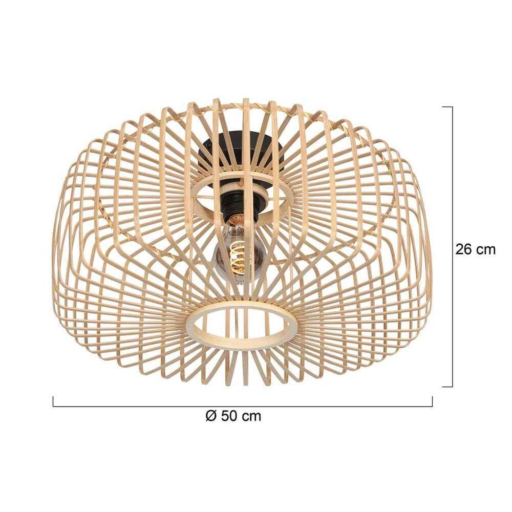Plafonnier en bambou Bloeba Ø 50cm Steinhauer 8712746176773