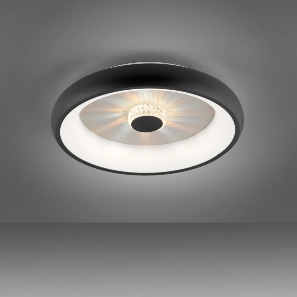 Plafonnier rond Vertigo noir Ø 46,5cm Just Light 4043689994723
