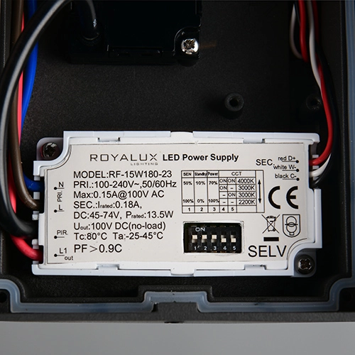 Lampe murale moderne Ravi anthracite avec capteur Trio 4017807686890