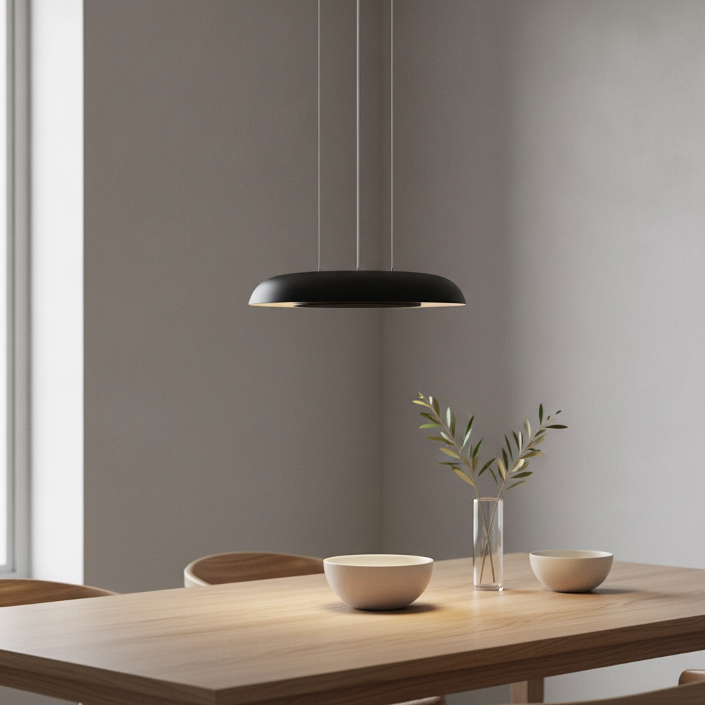 Suspension moderne Epos Ø 40cm noir avec blanc