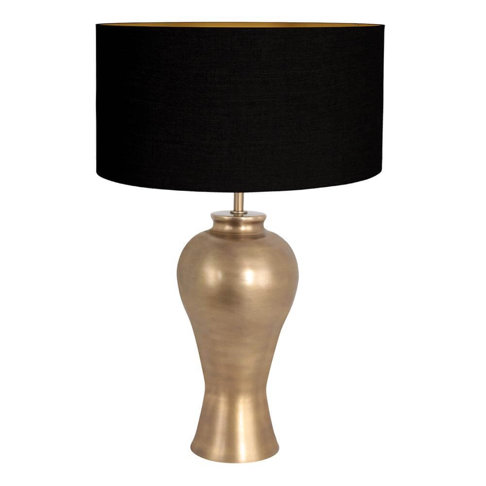 Lampe de table Brass bronze avec capuchon noir Steinhauer 8712746175578