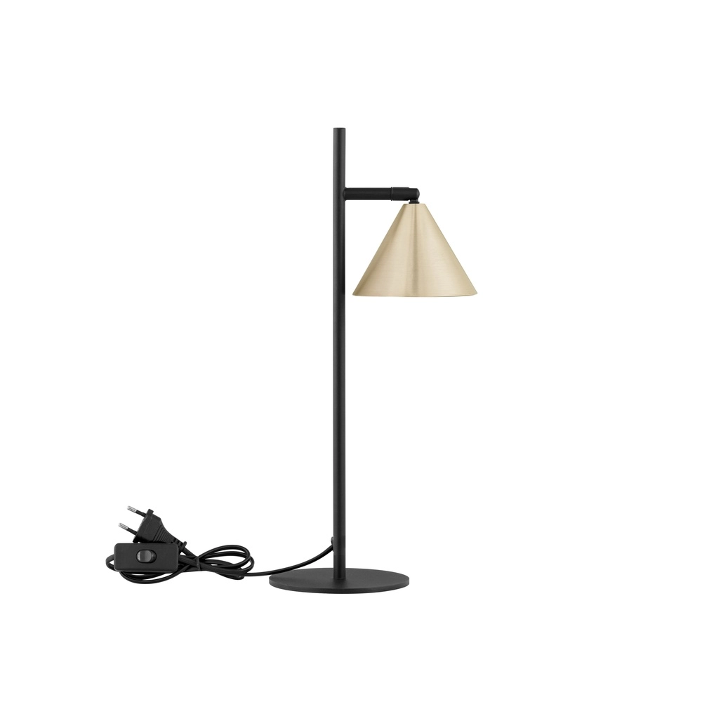 Lampe de table Conico noir avec or Lyora 5212017475459