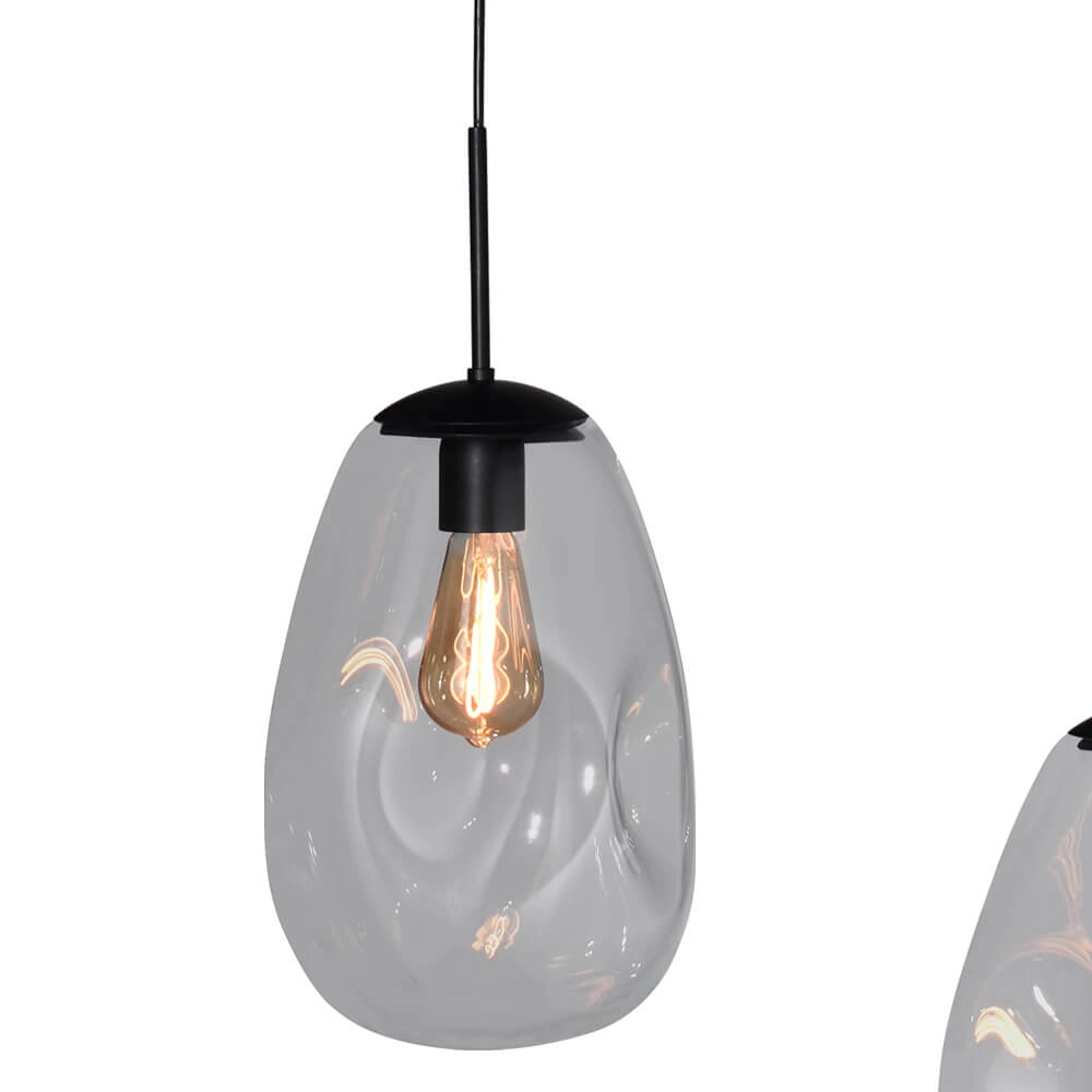 Lampe suspendue Lava 4x verre transparent Ø 22,5 cm Masterlight 8718121286075