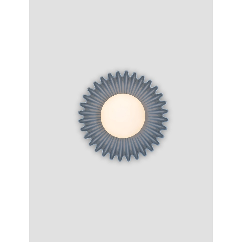 Applique murale Petel bleu avec verre blanc Lyora 5212017483966