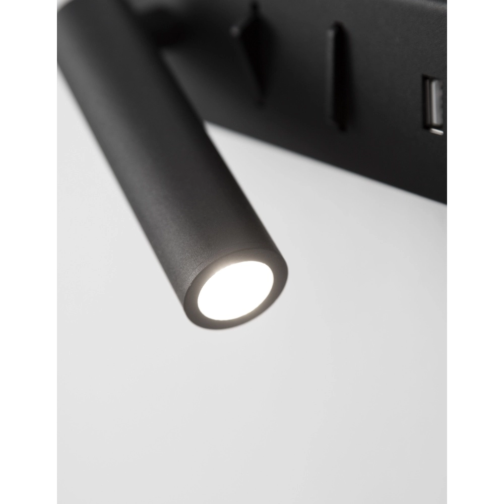 Lampe de chevet Vida Gauche Noir avec USB Lyora 5212017427847