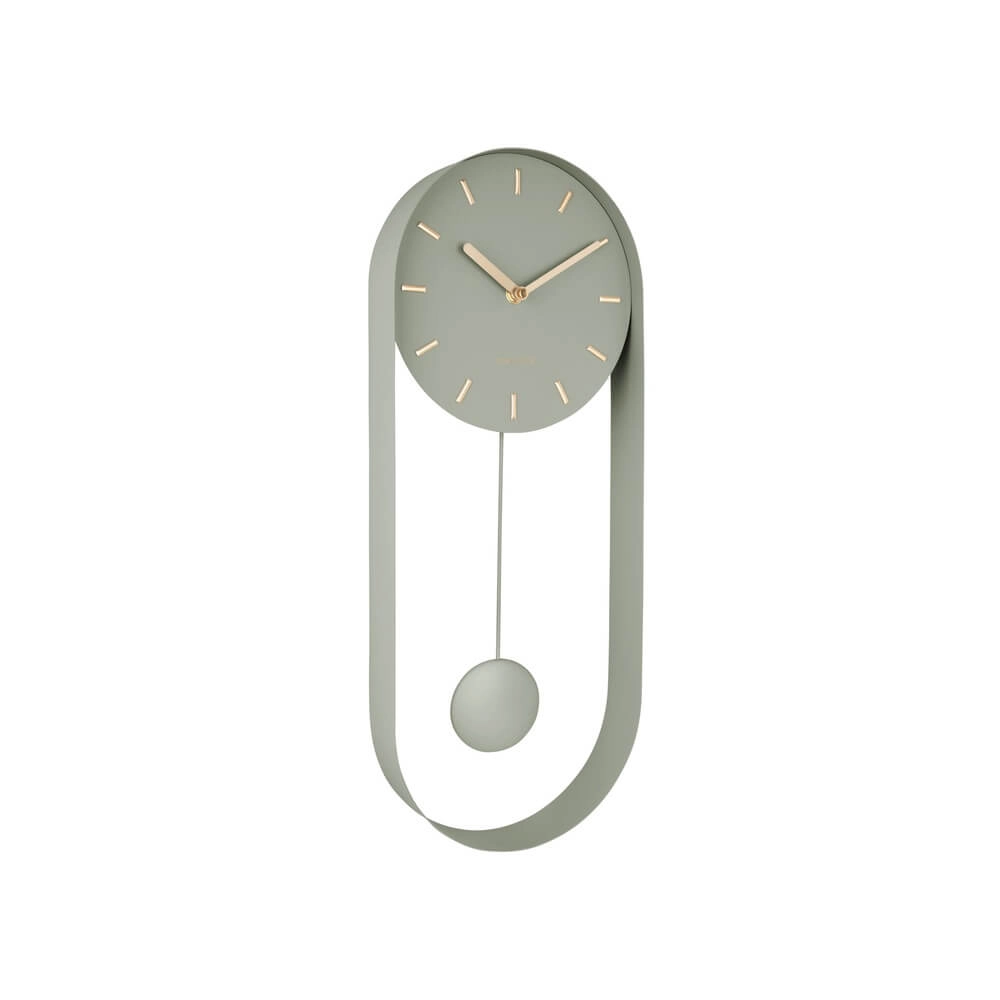 Horloge murale pendule Charm vert - Ø 20 x 50cm Karlsson 8714302696664