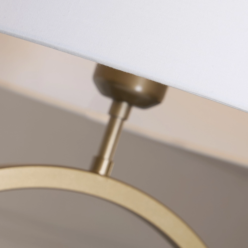 Lampe de table Elegant bronze avec capuchon blanc Searchlight 5053423305004