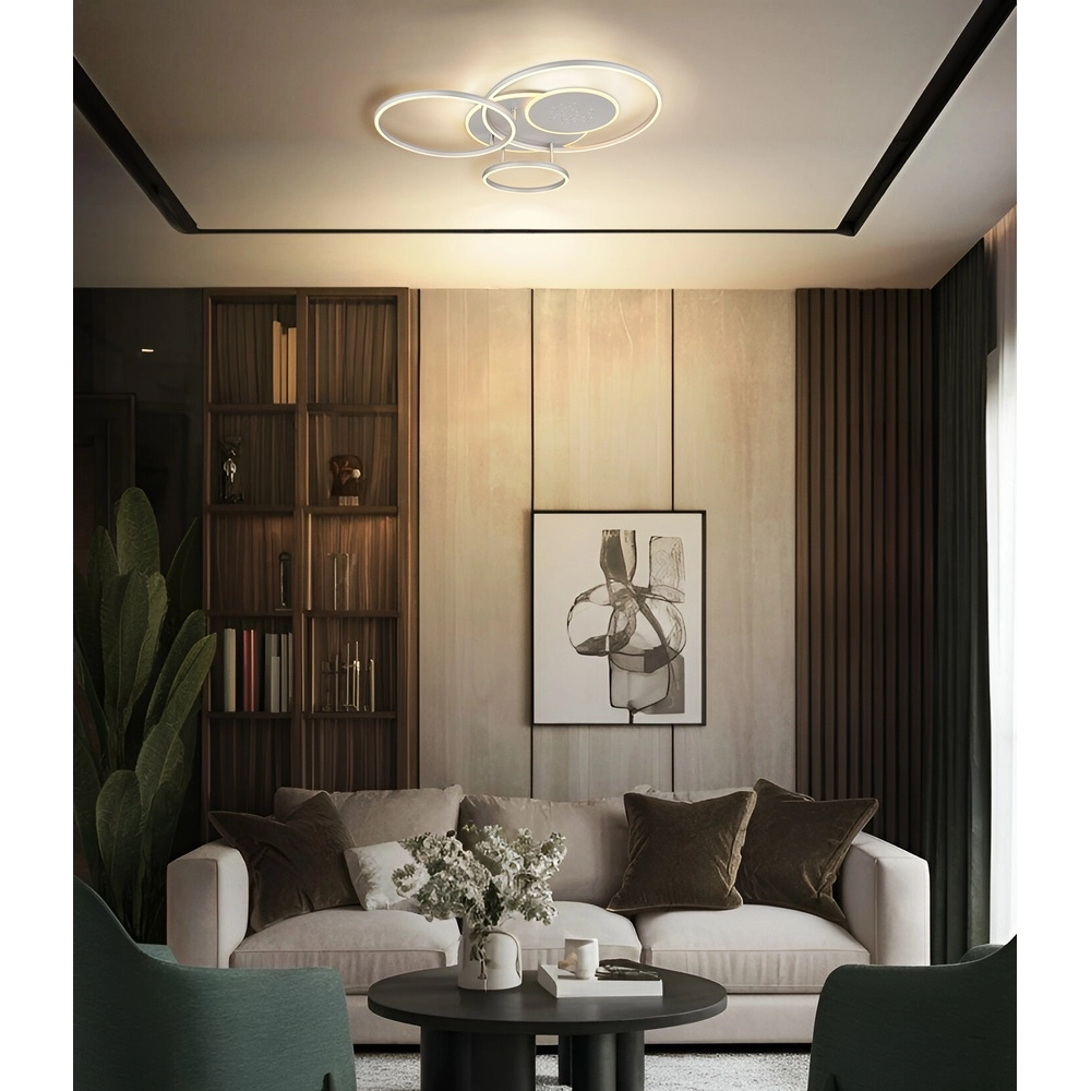 Lampe de plafond moderne Johnson Gris argenté 80,7 cm Globo 9007371583553