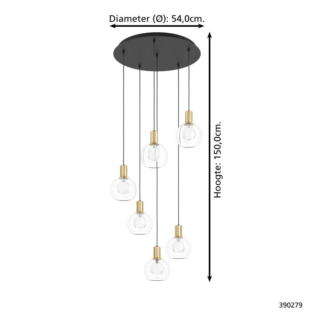 Lampe suspendue design Terque or noir Stars of Light 9008606274086