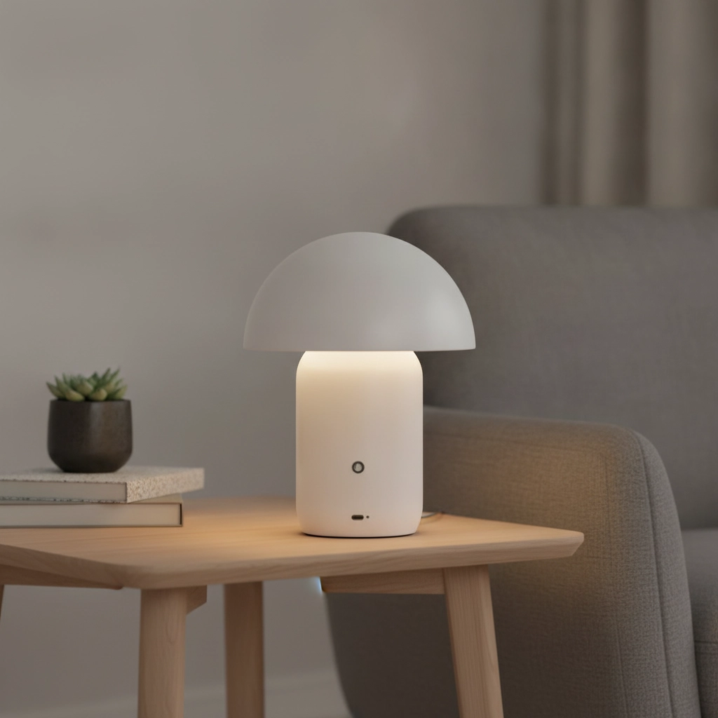 Lampe de table design Pois Blanc rechargeable