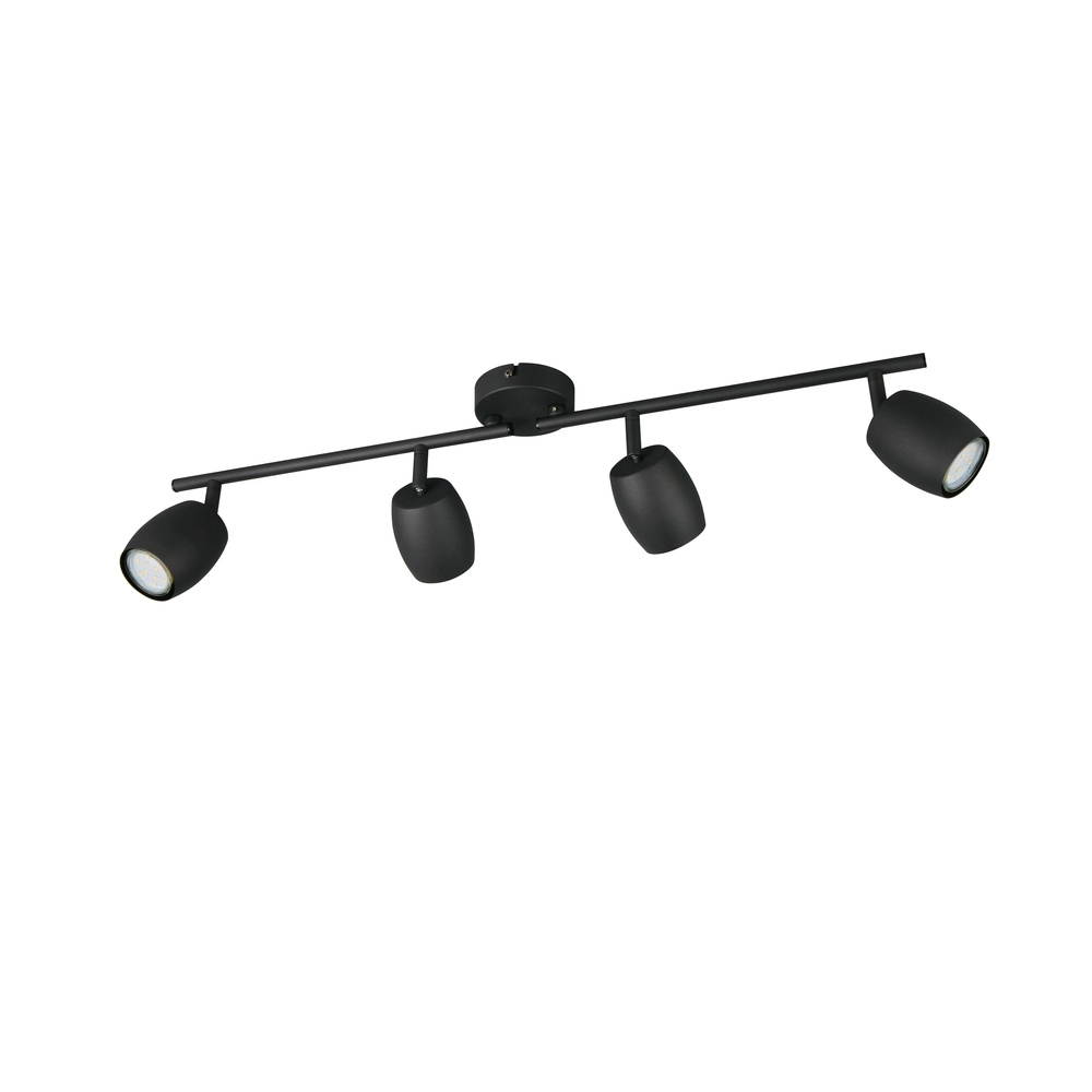 Plafonnier Nancy 4 lumières noir Trio 4017807657005