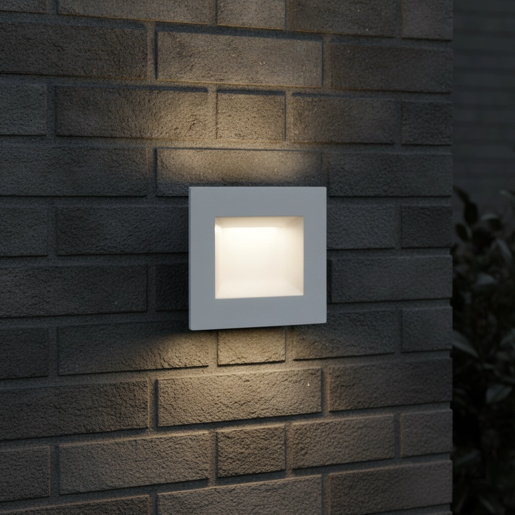 Lumière encastrée Krypton Carré Blanc 8cm