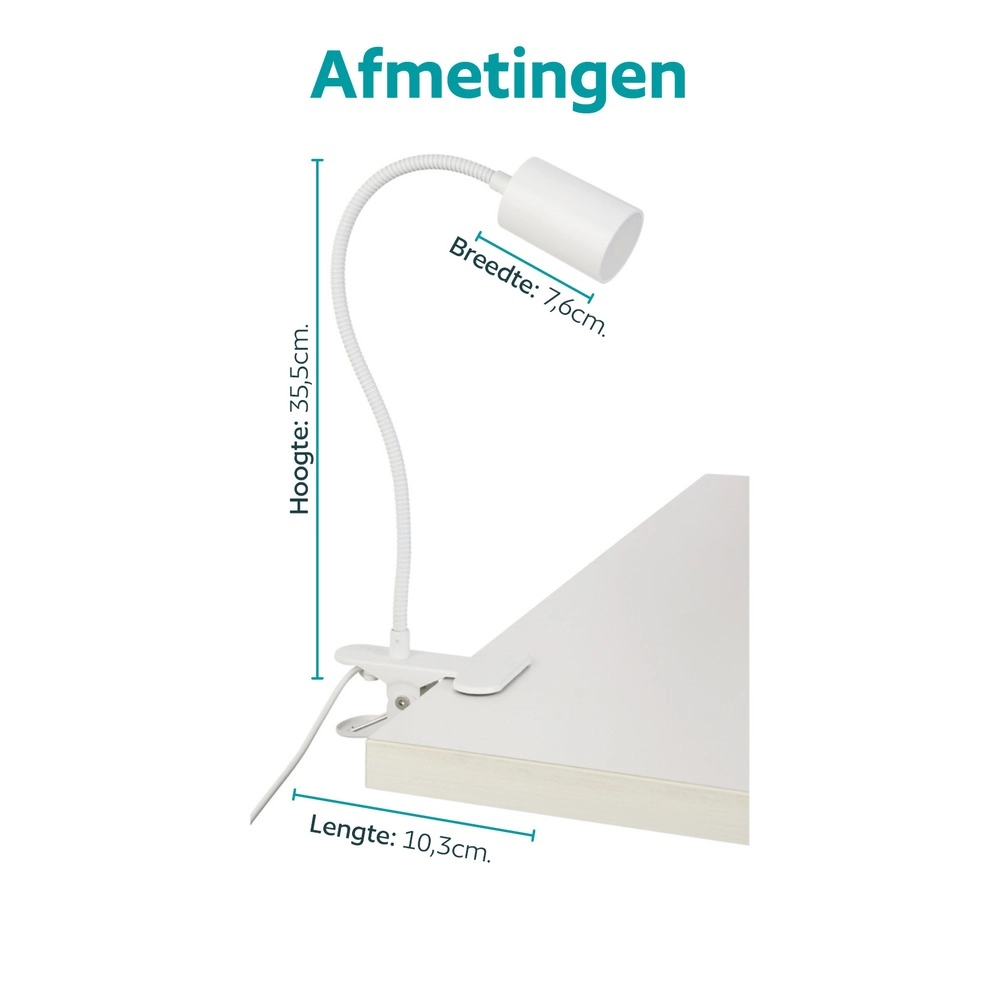 Lampe à pince Lardaro Blanc Eglo 9008606389285