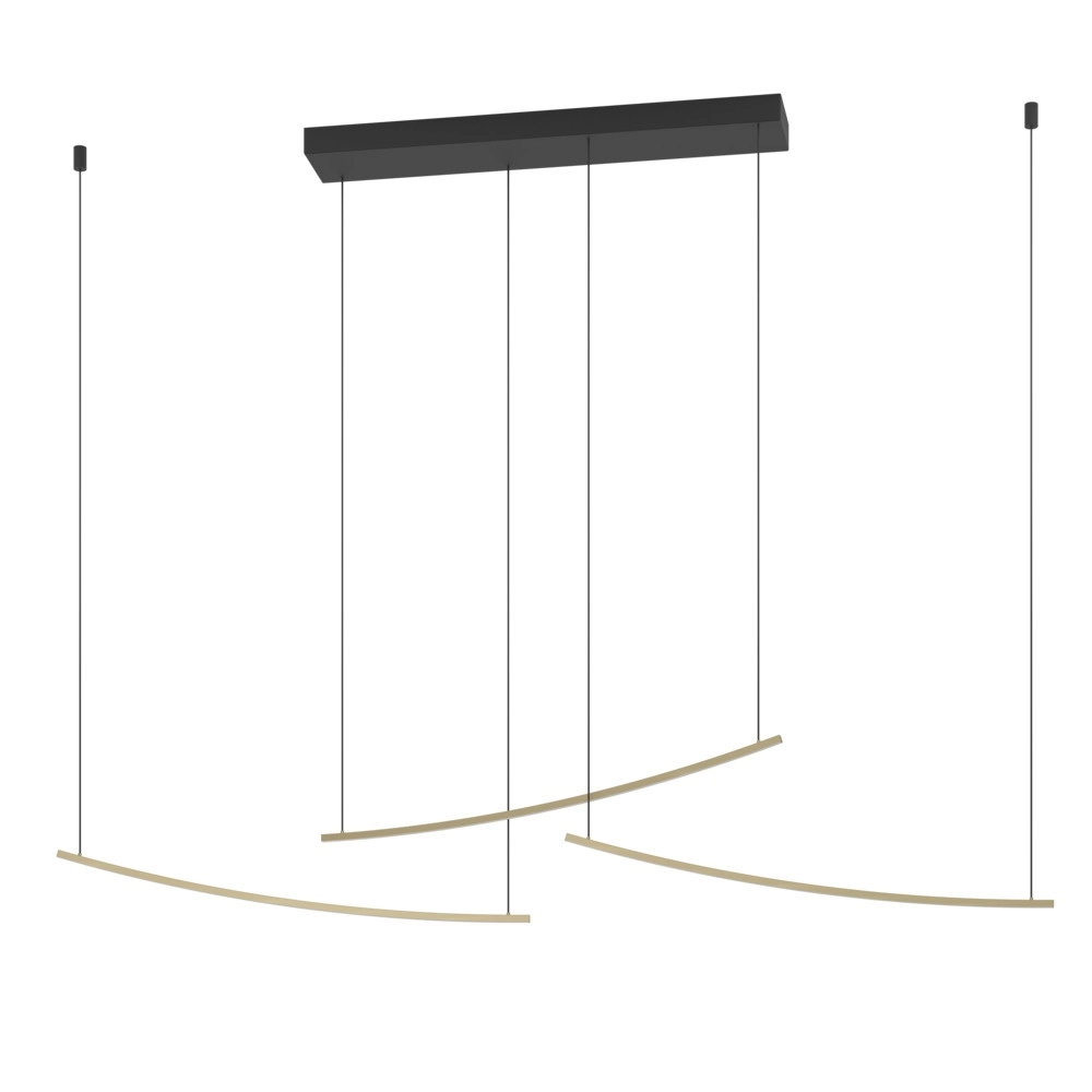 Suspension Villeggi noir avec or