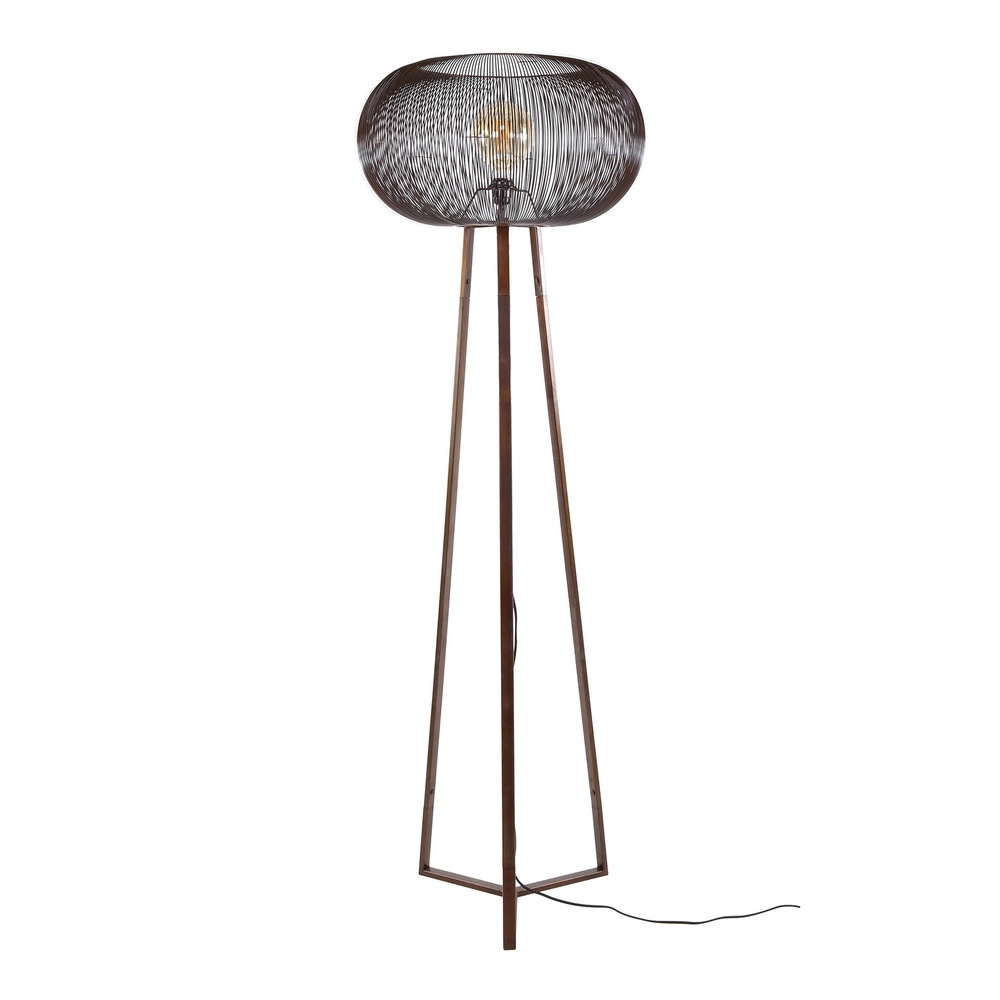 Lampe à fil de fer lampe de pied Copper Ø 55cm - 1x E27 Lyora 8716803513273