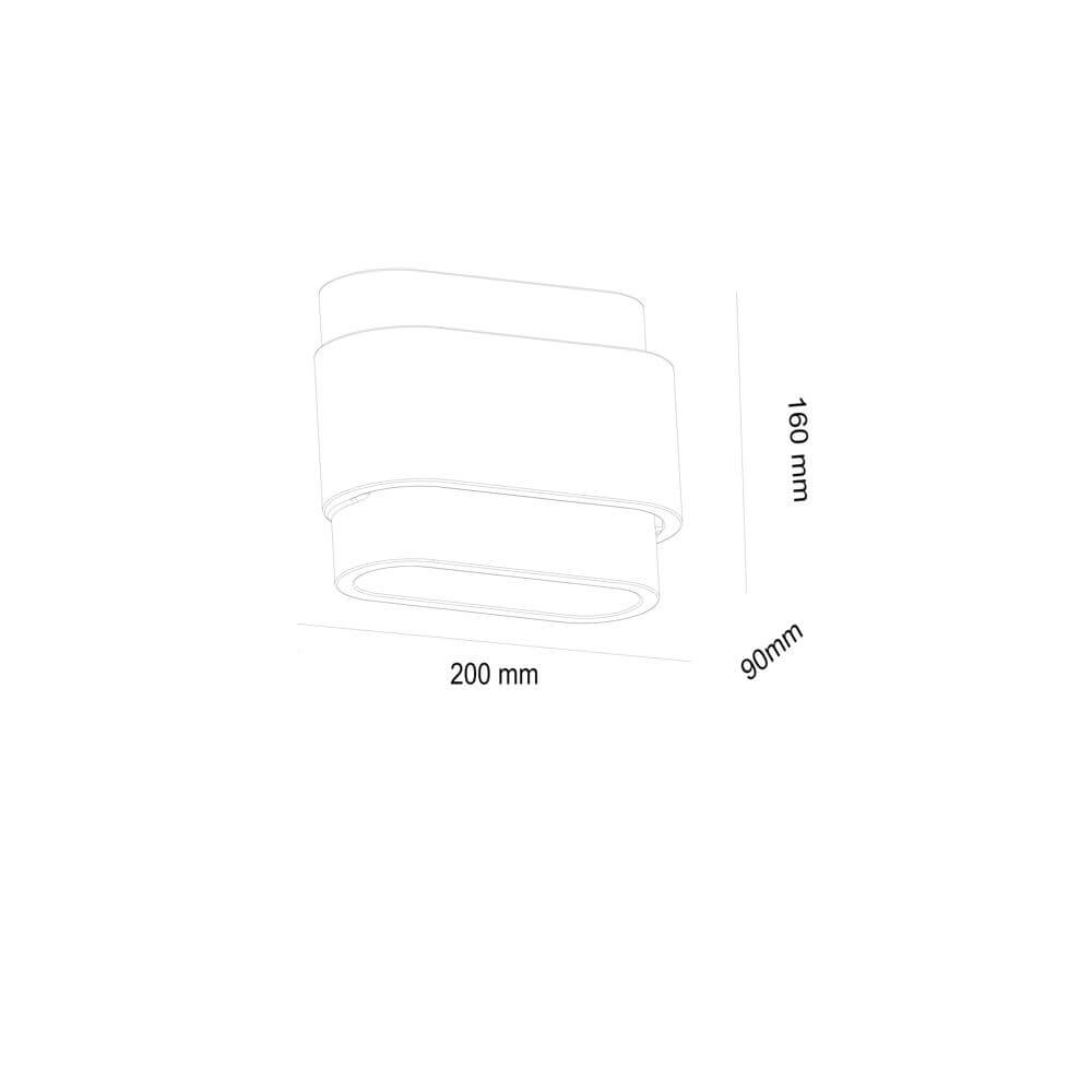 Applique murale unique Metz blanc Artdelight 8720701103122