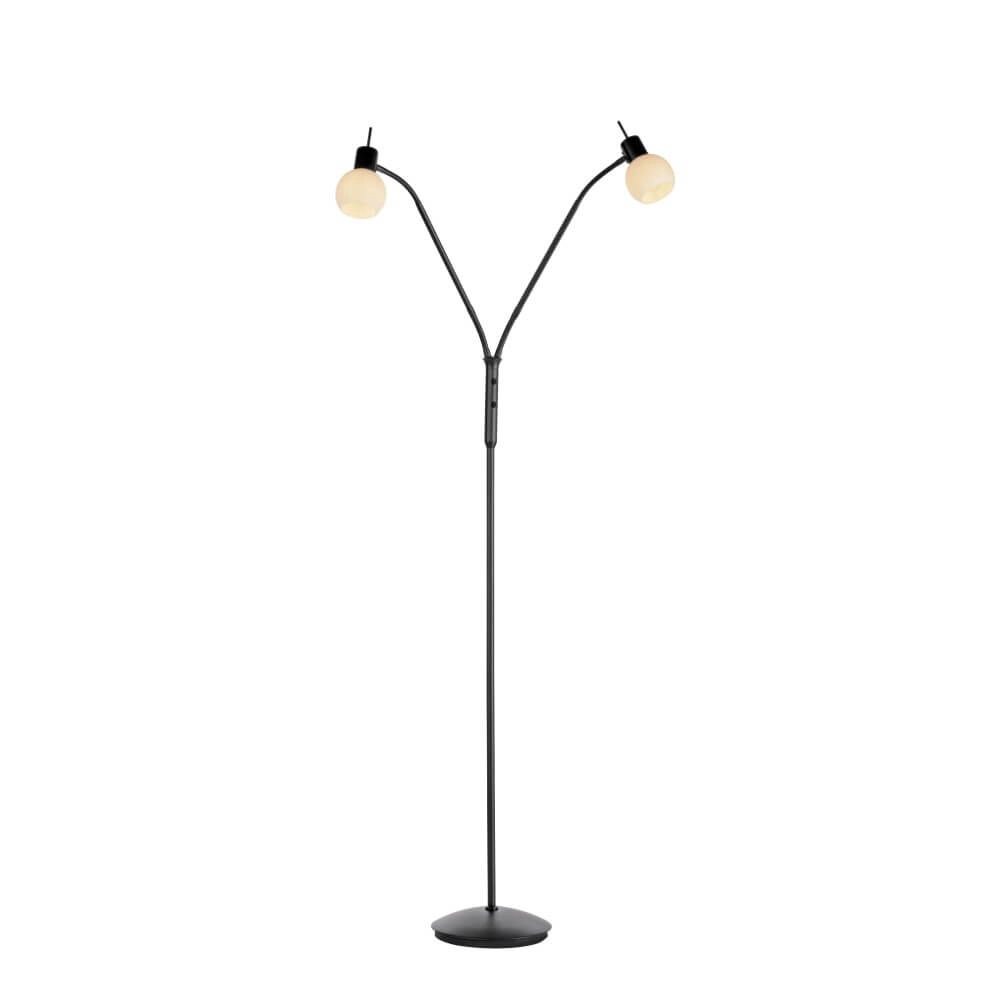 Lampadaire noir Loki 2 lumières Just Light 4043689000837