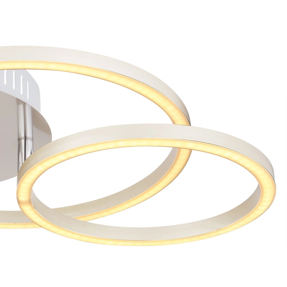 Lampe de plafond moderne Kendy 3 anneaux en nickel Globo 9007371407743