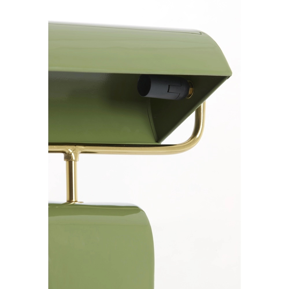 Lampe de bureau vert clair Cardona avec or - 1x E27 Light & Living 8717807816261