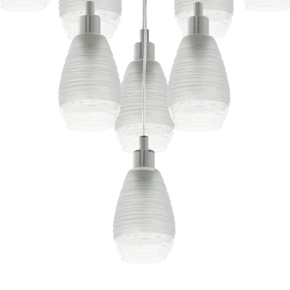 10-light hanging lamp Siracusa nickel Stars of Light 9002759395032