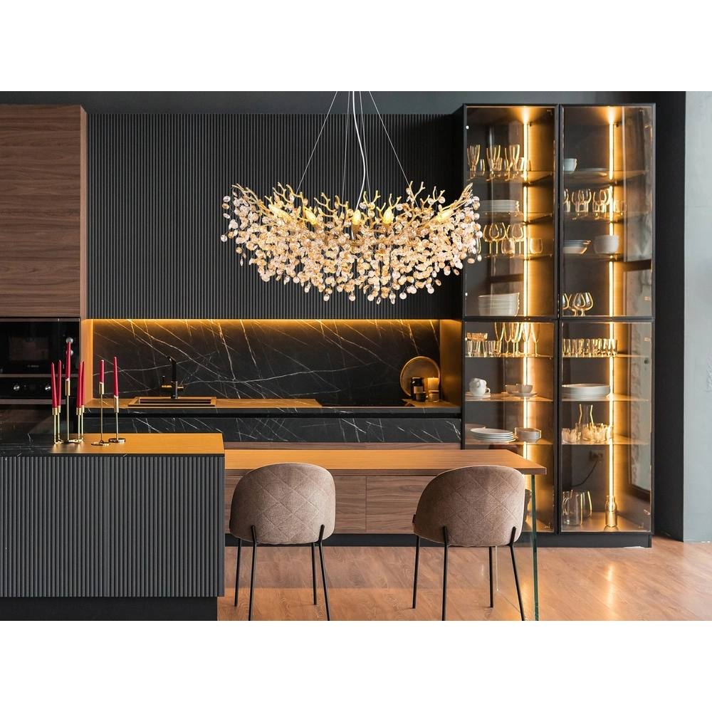 Lampe suspendue Queena Or 100cm Globo 9007371528691