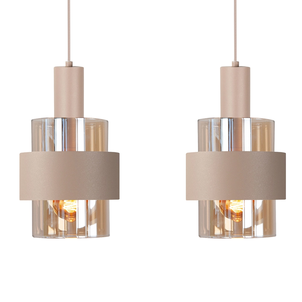 Suspension 4 lumières Marrone brun sable Highlight 8718379051364