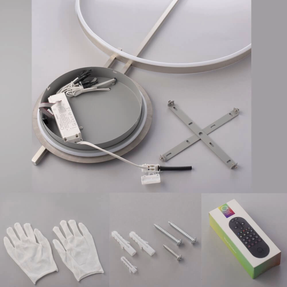 Plafonnier unique Q-Arkoa métal Paul Neuhaus 4012248366608