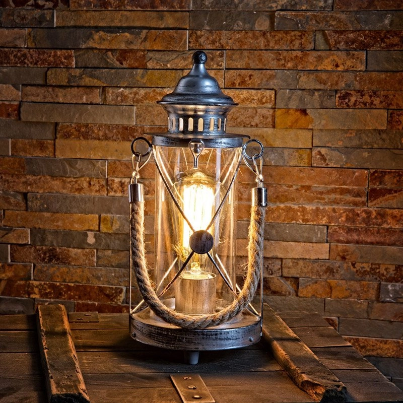 Lampe de table Bradford Argent ancien Eglo 9002759492847